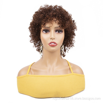 Aliexpress Overnight Delivery 8 inch Mongolian Virgin Remy Deep Wave Human Hair Short Celebrity Wig Party Wig